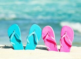 summer flip flops