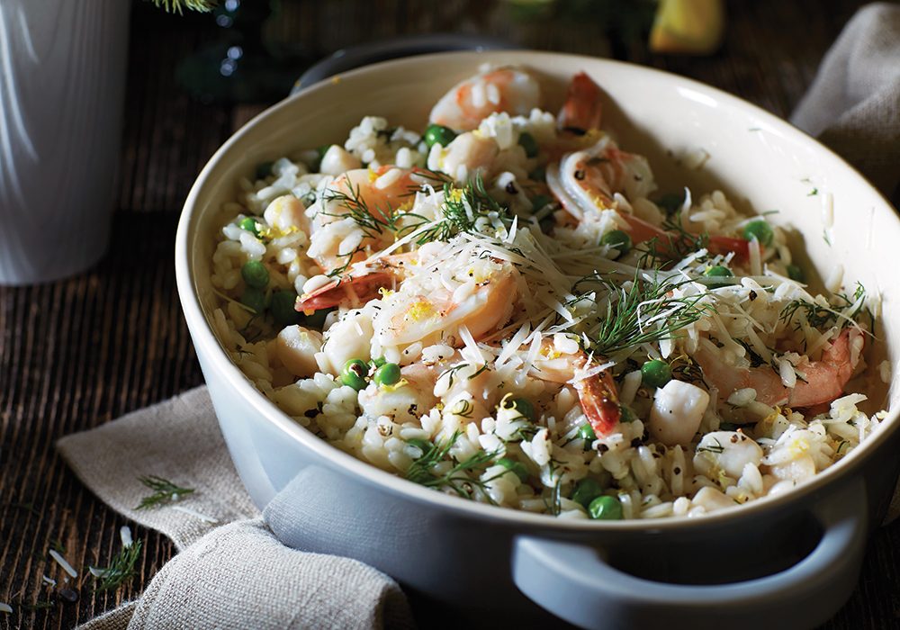 Healthy Recipe EasyToMake Lemon Dill Seafood Risotto