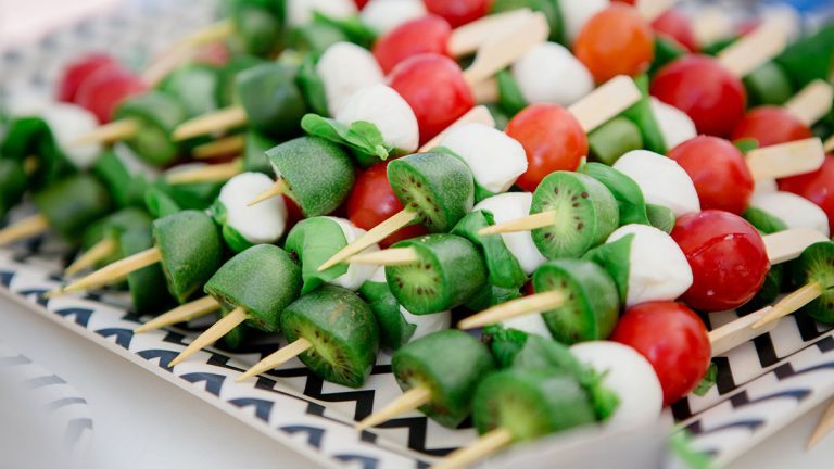 fruit skewer platter