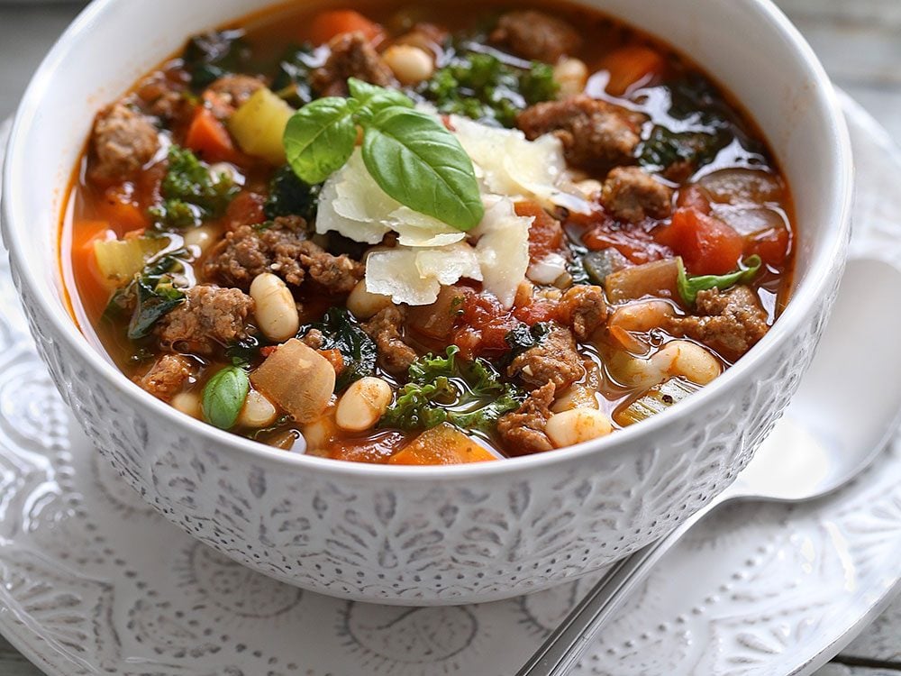 Italian Style Soup with Turkey Sausage