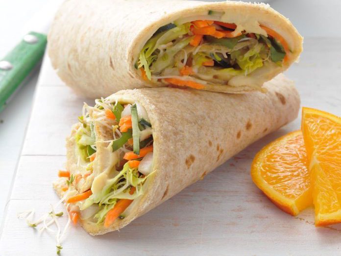 Hummus & Veggie Wrap Recipe | Best Health Magazine