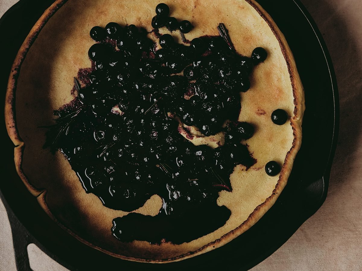 Dutch Baby With Stewed Rosemary Blueberries No Crop
