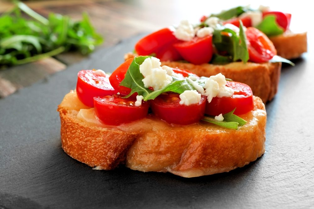 Easy Appetizer:Tomato and Goat Cheese Bruschetta